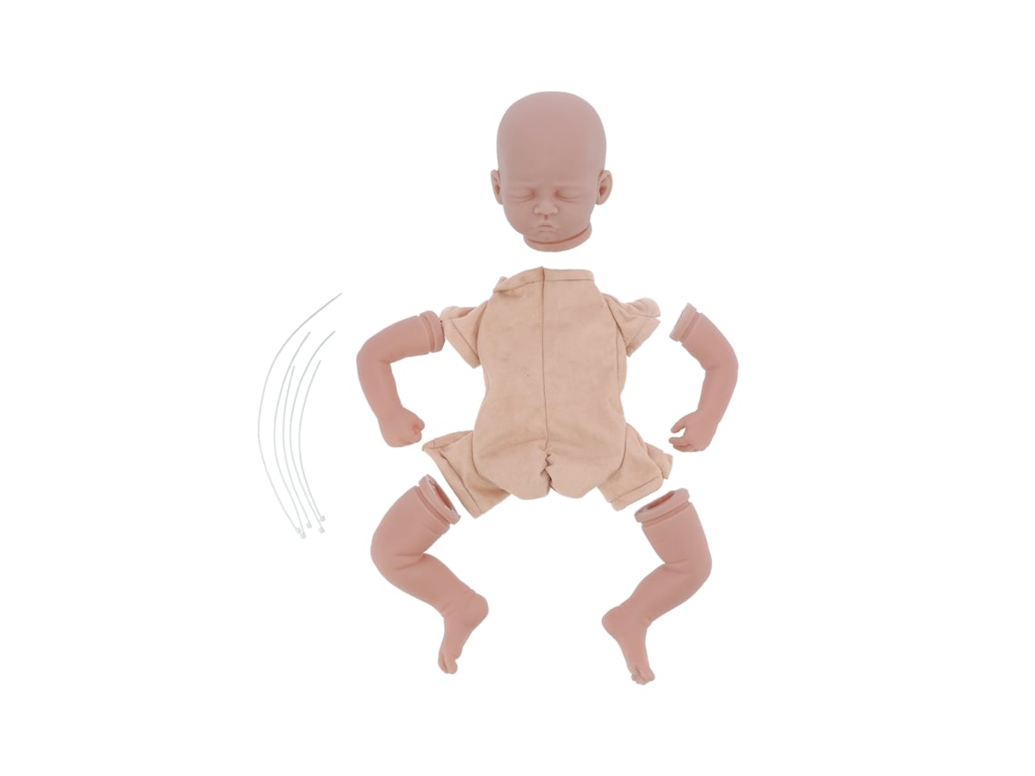 Kit De Boneca Reborn Diy Vinil Não Pintado Peças Moldes Acessórios Brinquedo Infantil 20 Polegadas