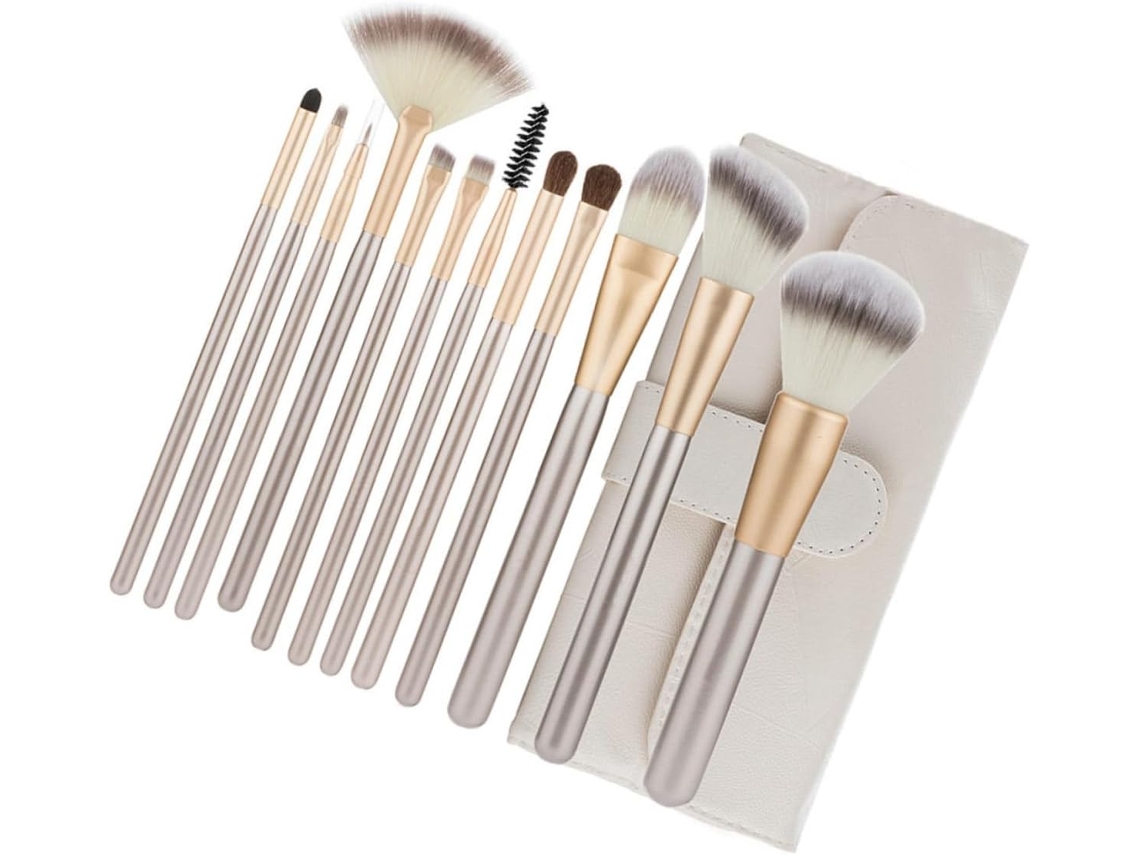 Conjunto Prático De Pincéis Para Sobrancelhas E Maquiagem. Gokoco