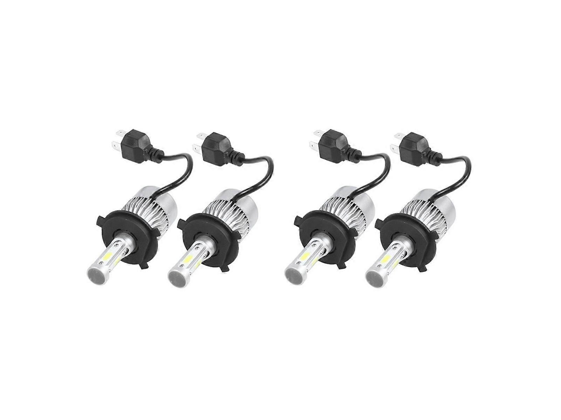 Lâmpadas Led Carro 2 Pares S2 H4 72w 8000lm 6000k Alta/baixa