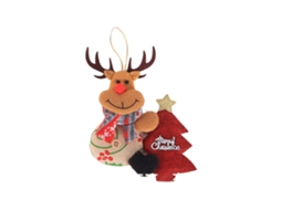 Laxiscreed Boneco De Natal Com Veado Castanho Para Decoração De Árvore Natal Pequena
