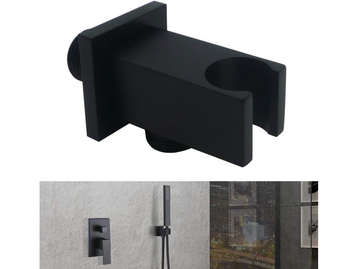 Cotovelo De Latão Três Em Um Para Chuveiro Com Design Quadrado, Rosca Macho G 1 2, Para Fornecimento De Água Chuveiro
