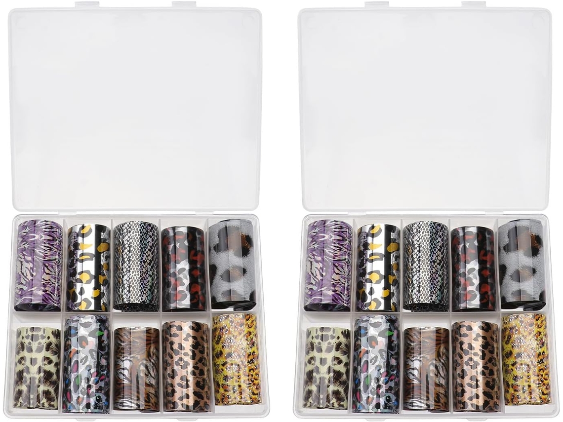 2 Ensembles Pour Ongles Fleurs, Papier