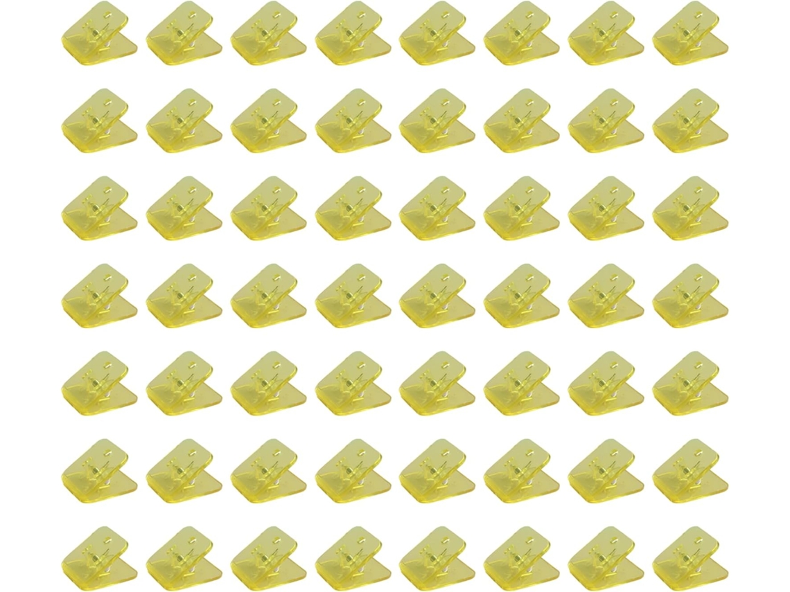 Pacote com 100 clipes de papel quadrados, transparentes e coloridos, para fotos, recibos, sacos de alimentos e lanches.