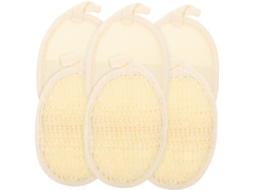 Veemoon Conjunto De 6-esponjas Esfoliantes Bucha Para O Corpo, Discos Esfoliantes De Bucha Para Limpeza Facial E Banho