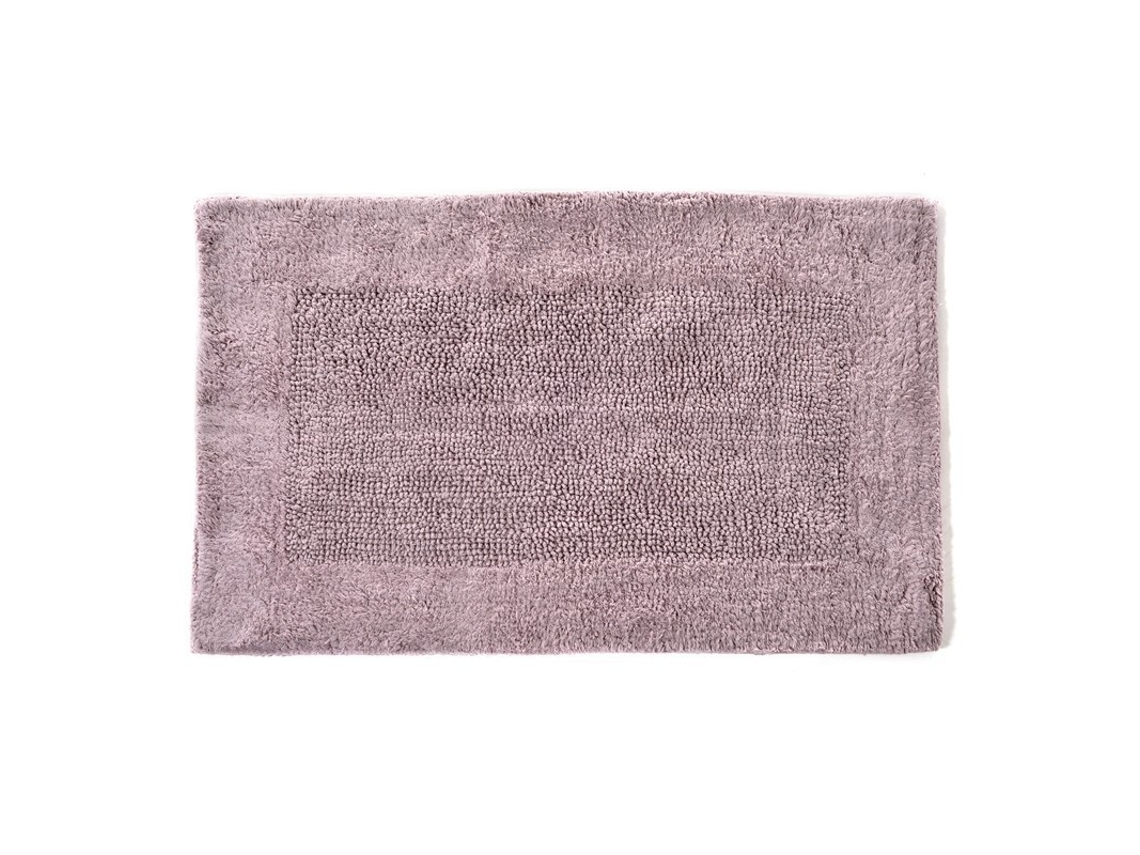 Tappeto Bagno Fazzini Di Puro Cotone Reversibile 70x140 Cm Color Rosa Quarzo