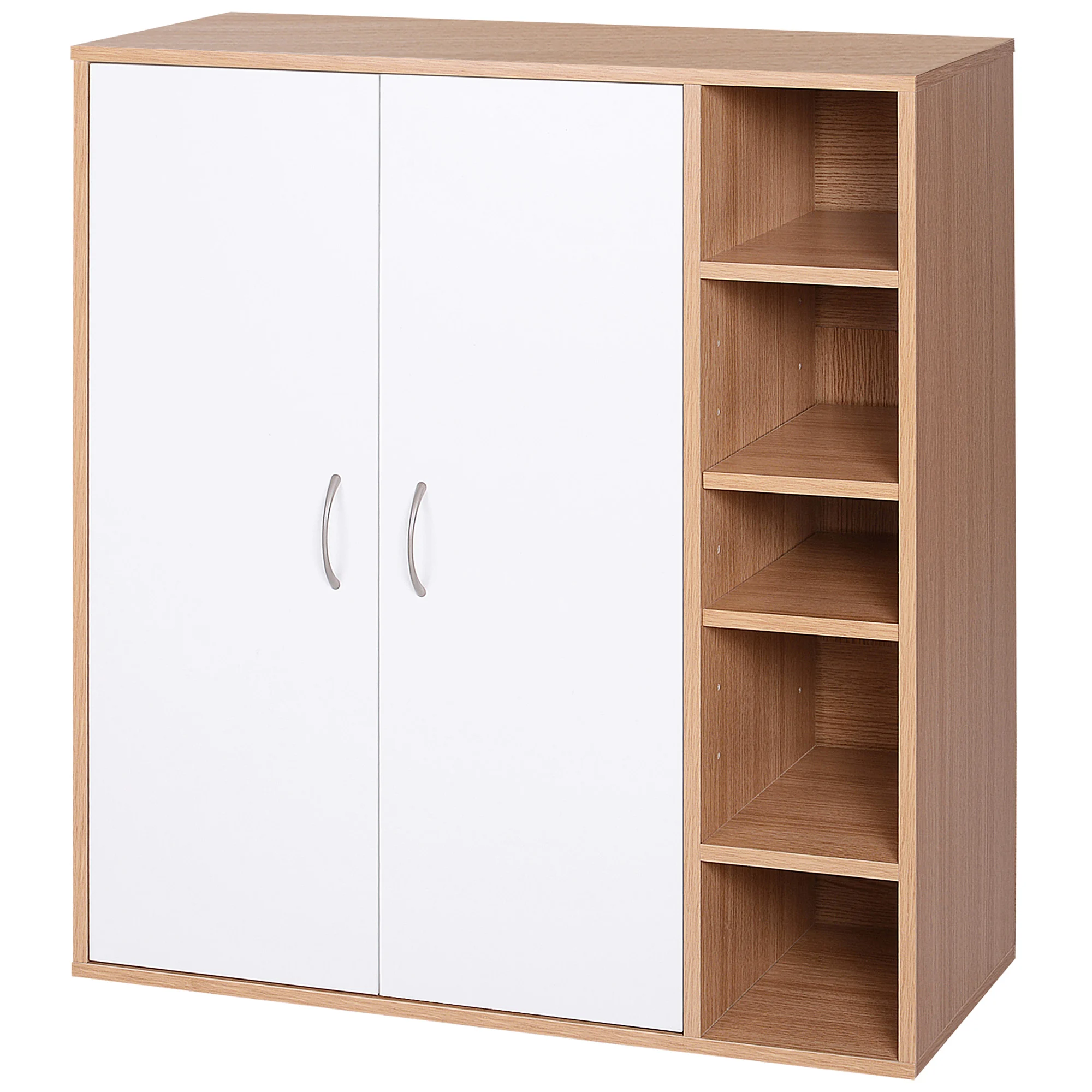 Armário de Sapatos de Parede com 2 Portas e Prateleiras Ajustáveis 80x32x91cm S/MARCA