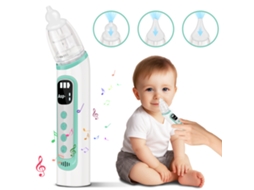 Aspirador Nasal Elétrico para Bebês, 3 Níveis de Sucção, Anti retorno, com Música Calmante, Recarregável Usb, Compacto, Recarregável, U STELASPLEN