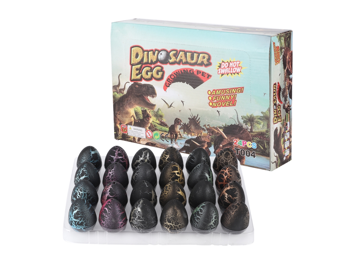 24pcs Huevos de Dinossauro Que Crecen na Água Brinquedo Novidade para Crianças Páscoa Preto