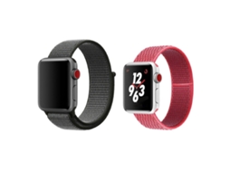 Kit 2x Pulseira de Nylon para Apple Watch Ultra 3 Preto/Vermelho Gift4me