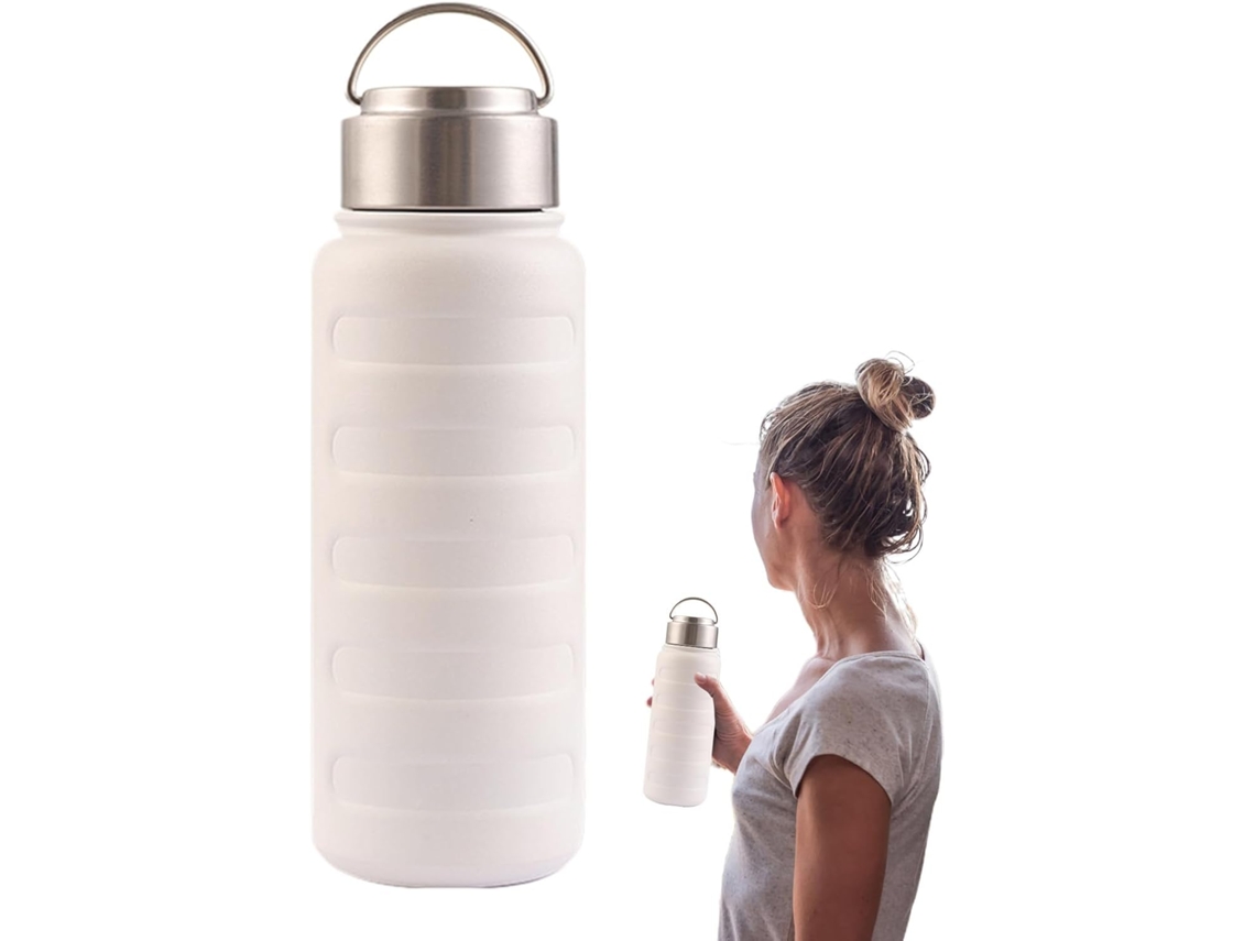 Garrafa Térmica De Aço Inoxidável Para Caminhadas, 1000 Ml, Mantém Bebidas Quentes E Frias, Ideal Pa Gokoco