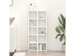 Vidaxl Armários Para Cd 2 Pcs 21x16x93,5 Cm Contraplacado Branco