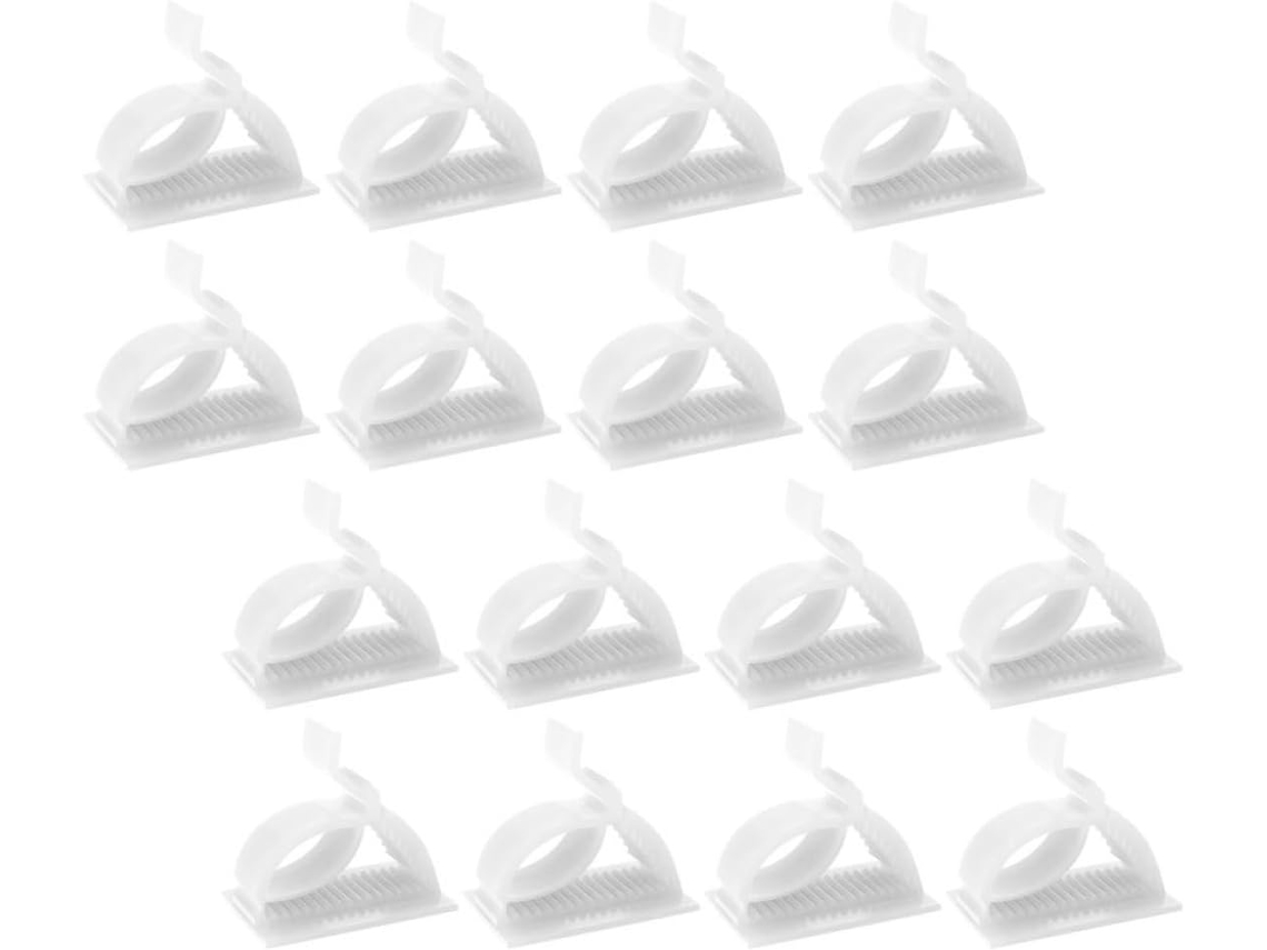 120 Presilhas De Cabo Autoadesivas Ajustáveis, Organizador De Fios Branco Para Escritório