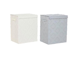 Cesto Home Esprit Cinza Creme 40 X 30 X 50 Cm 2 Unidades Multicolor