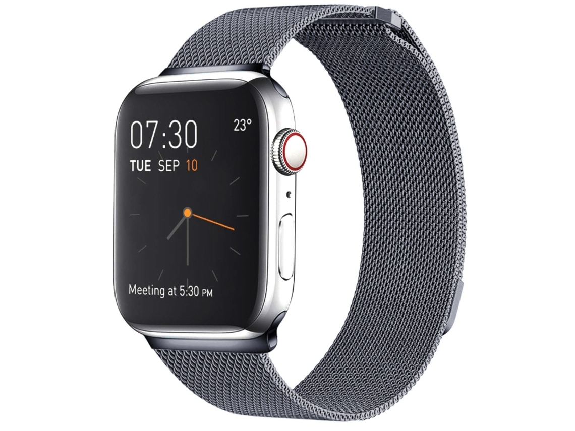 Pulseira Milanese Loop Magnética de Aço Inoxidável Halinuia para Apple Watch S10 ,s7 9(41 Mm),se2 6(40 Mm),se1 3(38 Mm), Cinza Escuro (42 Mm)