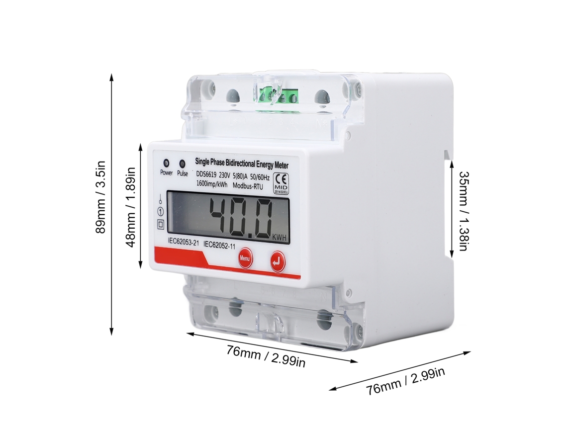 Laxiscreed Conta De Electricidade Monofásica Com Ecrã Lcd E Comunicação Rs485