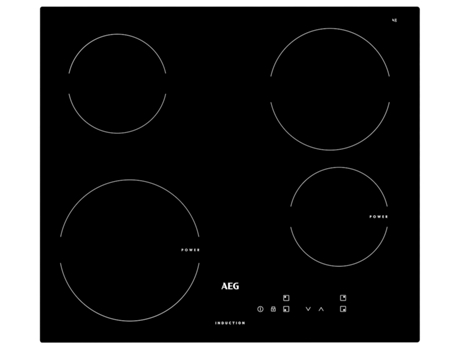Placa de Indução AEG HK604200IB (Elétrica - 59 cm - Preto)