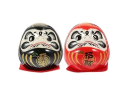 Bonecas Daruma Cerâmica Japonesa Riqueza e Sorte S/MARCA