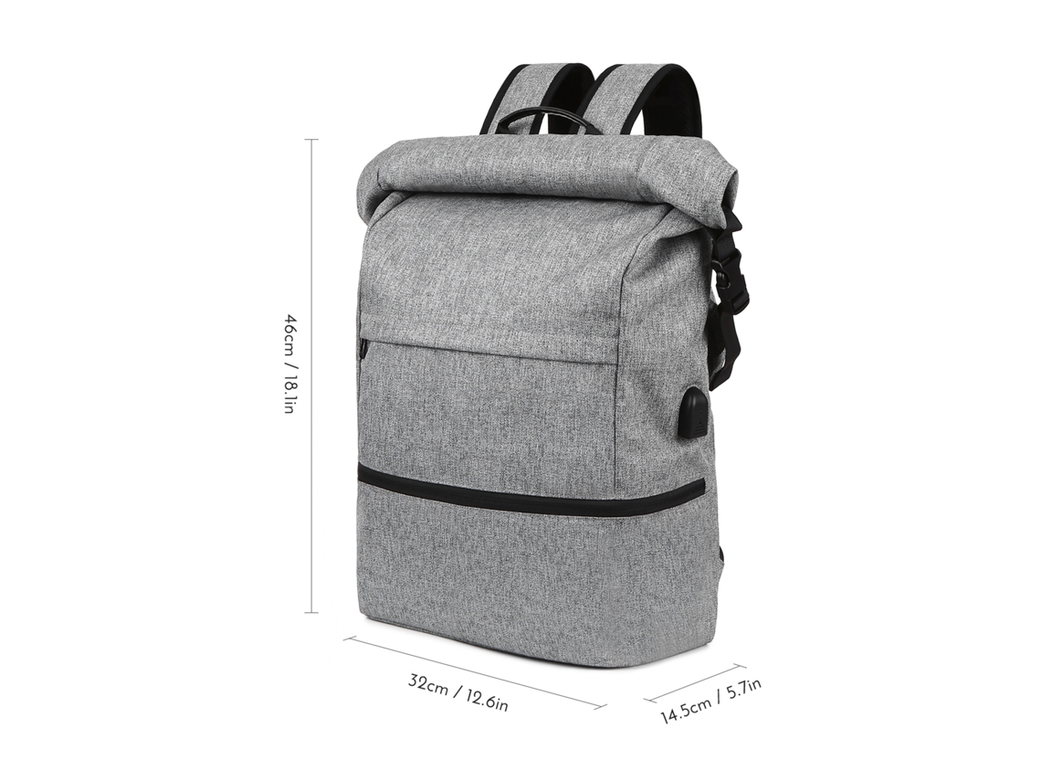 Mochila Multifuncional Comutador Lixada Cinza