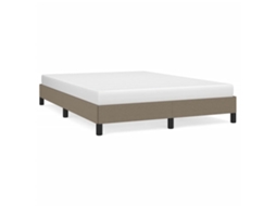 Bed Frame, Bed Frames Vidaxl Cinzento-acastanhado Tecido (140 X 190 Cm)