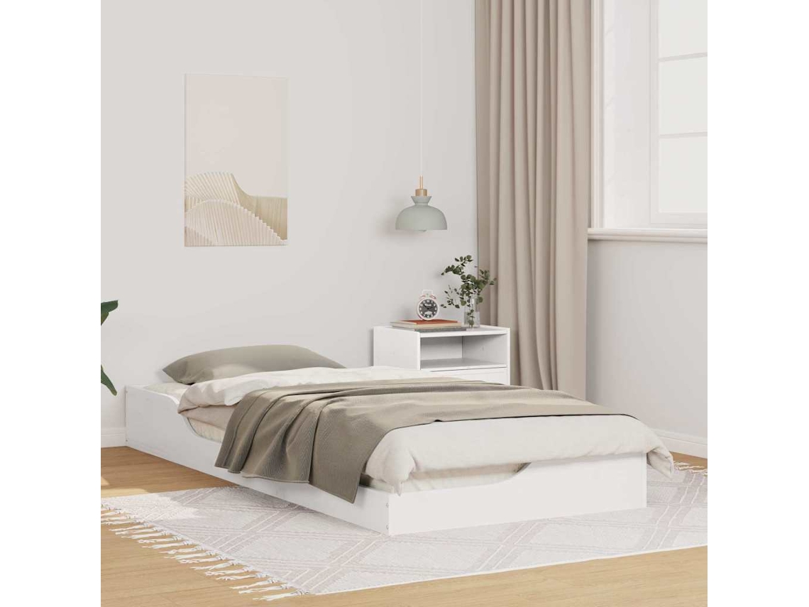 Vidaxl Estrutura Da Cama Branco 100 X 210 Cm