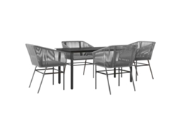 Garden Dining Set, Garden Dining Sets Vidaxl Cinzeto Vime (160 X 80 X 74 Cm)