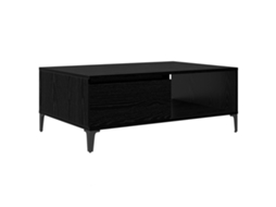 Conjunto 1 Mesa De Café Industrial Vidaxl Preto Derivados De Madeira (90 X 60 X 35 Cm)