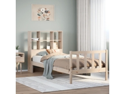 Cama Com Estante Sem Colchão 90x200 Cm Pinho Maciço