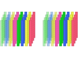 Conjunto De 64 Réguas Transparentes Coloridas Sortidas De Plástico De