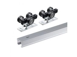 Sistema De Correr Para Portas De Até 100 Kg Com Trilho De Alumínio 1746 Mm Tekmaquinas