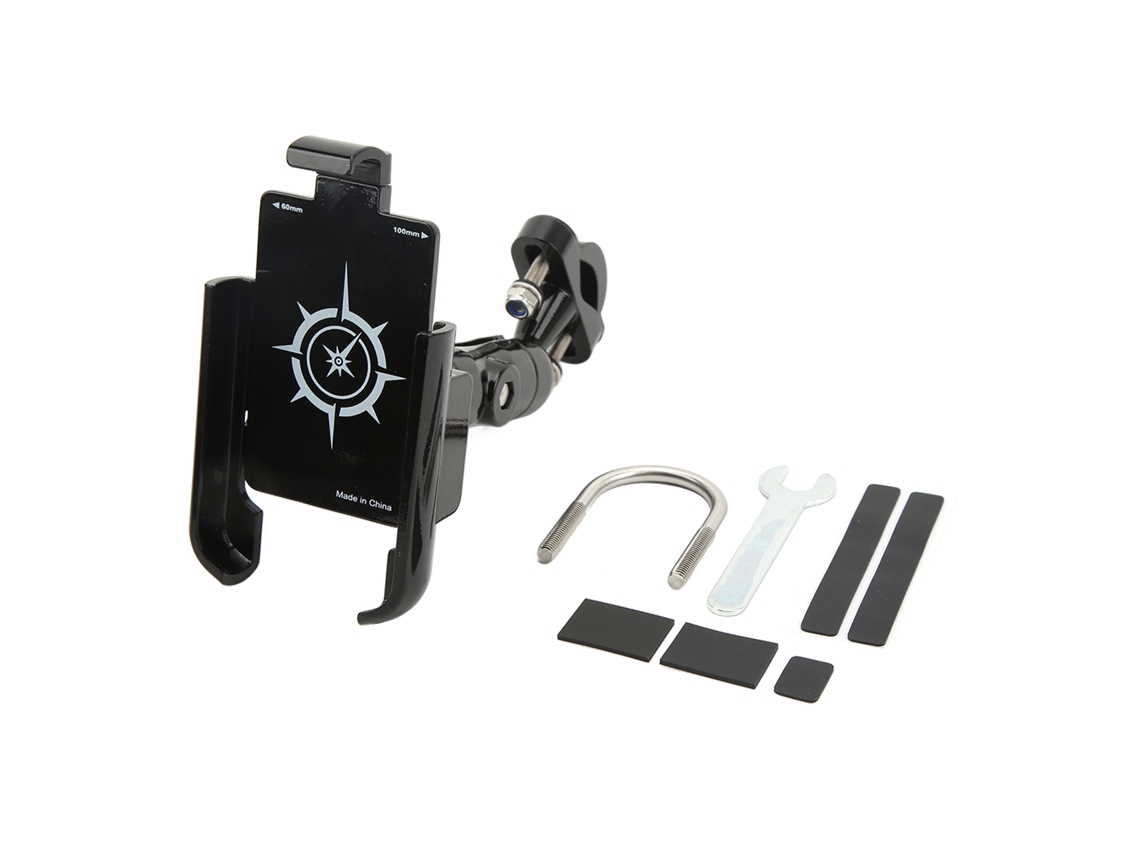 Suporte Para Celular De Motocicleta Com Rotação De 360 ​​graus, Junta Esférica Dupla Universal, Em Liga De Alumínio.