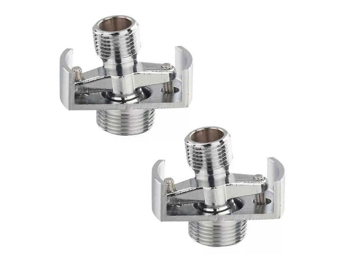 Adaptador De Torneira De Chuveiro Em Cobre Maciço, Parede, Cromado, Ajustável, 2 Unidades