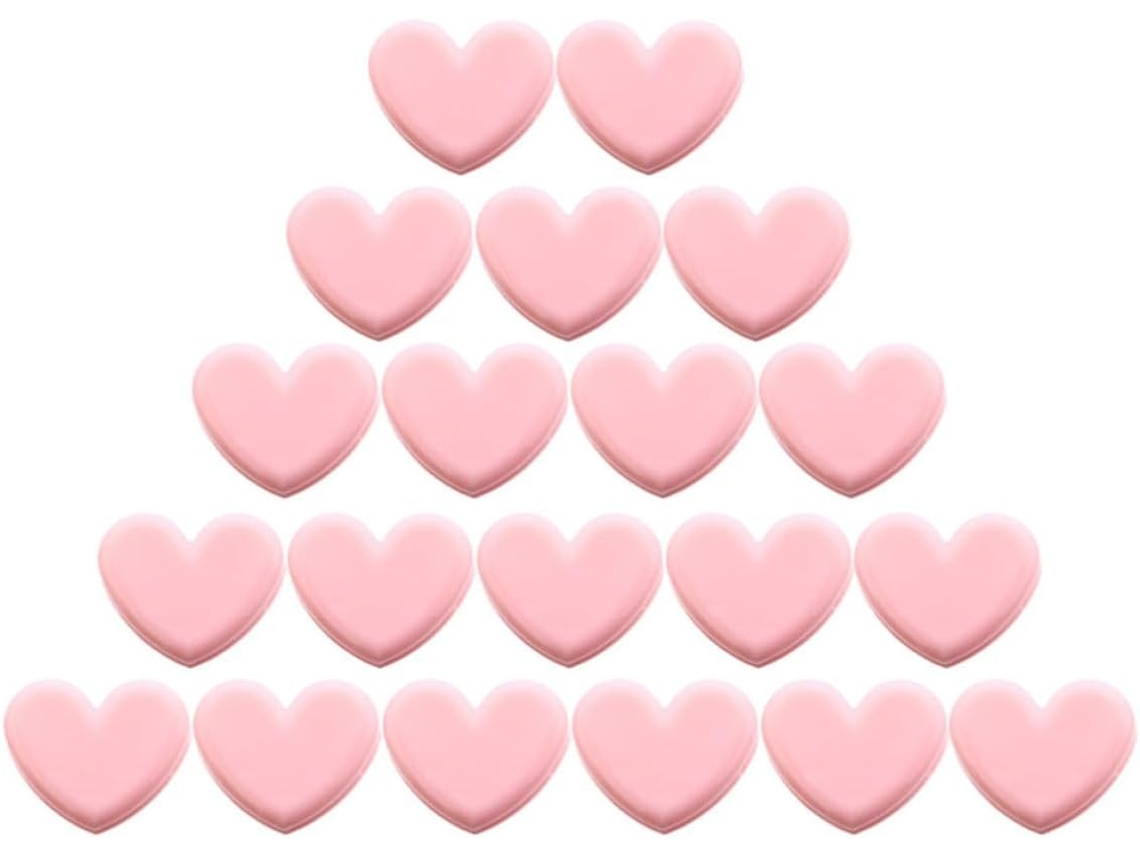 Clipes De Plástico Rosa Em Formato Coração Para Fechar Sacos E Guardar Documentos, Pacote Com 20 Unidades, Leves E