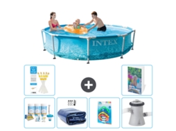 Piscina com Estrutura Redonda 305x76 Cm 5 peças S108 INTEX