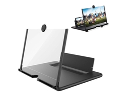 Suporte Retrátil Para Celular Com Tecnologia 3d Ultra-transparente E Amplificador De Tela De Até 12 Polegadas.