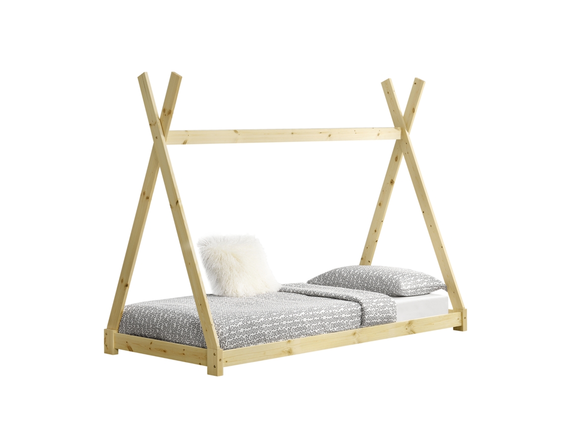 Estrutura de Cama Infantil [EN.CASA] (Bege - Madeira - 90x200 cm)