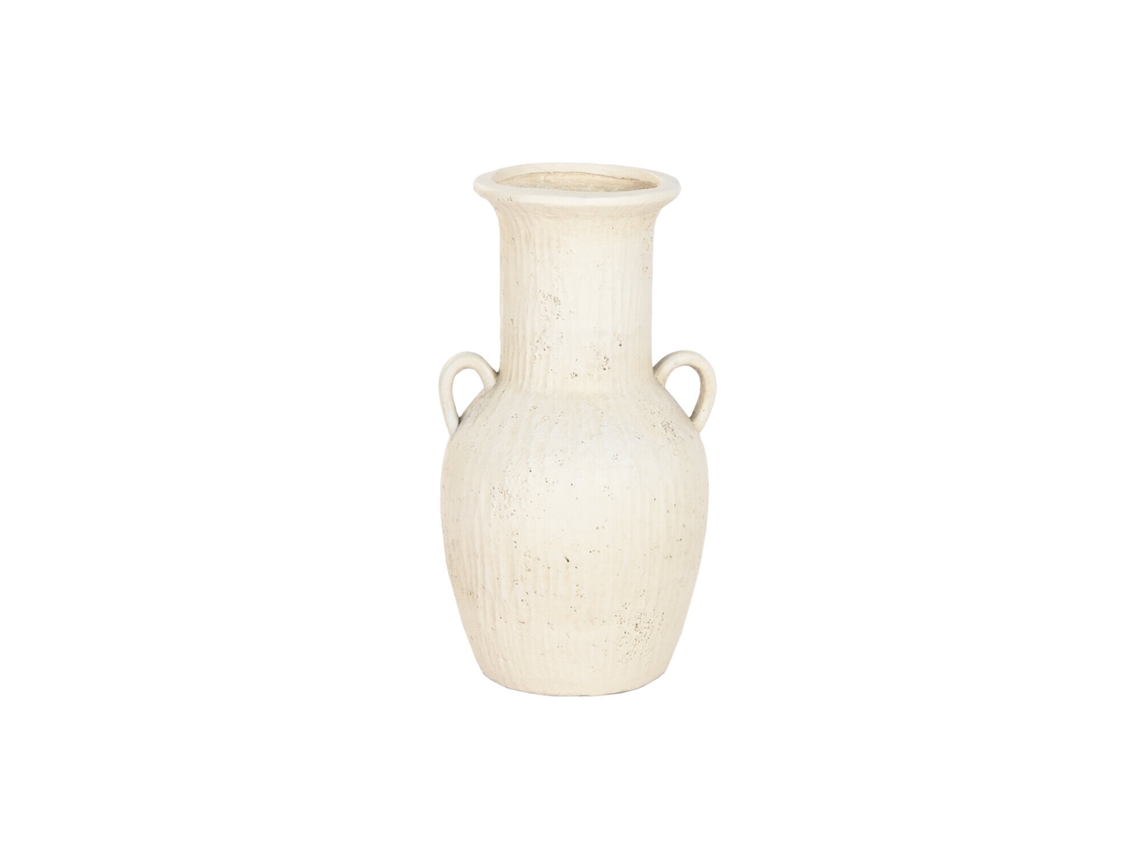 Vaso de Magnésia Branca Envelhecida 35x33x65cm ALEXANDRA HOUSE LIVING