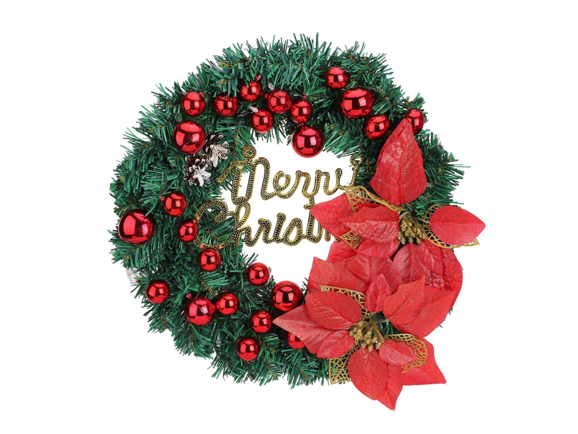 Guirlanda De Natal Led Vermelha Laxiscreed De 40cm Para Exterior E Portas
