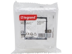 Placa Suporte De Garras Em Mosaico 2 Módulos Branco Legrand