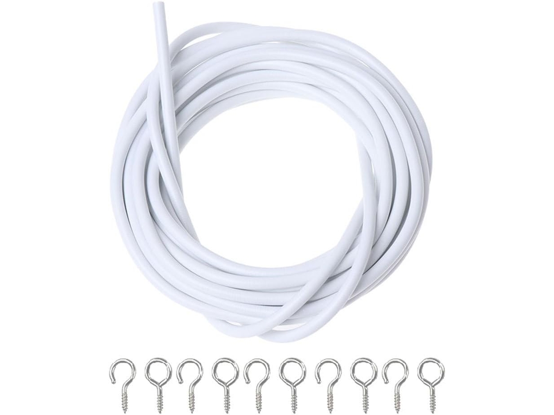 Conjunto De Prendedores Cortina Arame Para Janelas Com 5 Olhais,