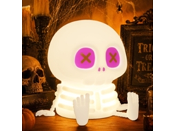 Luz Noturna De Silicone Esqueleto Luz De Toque Decoração Halloween