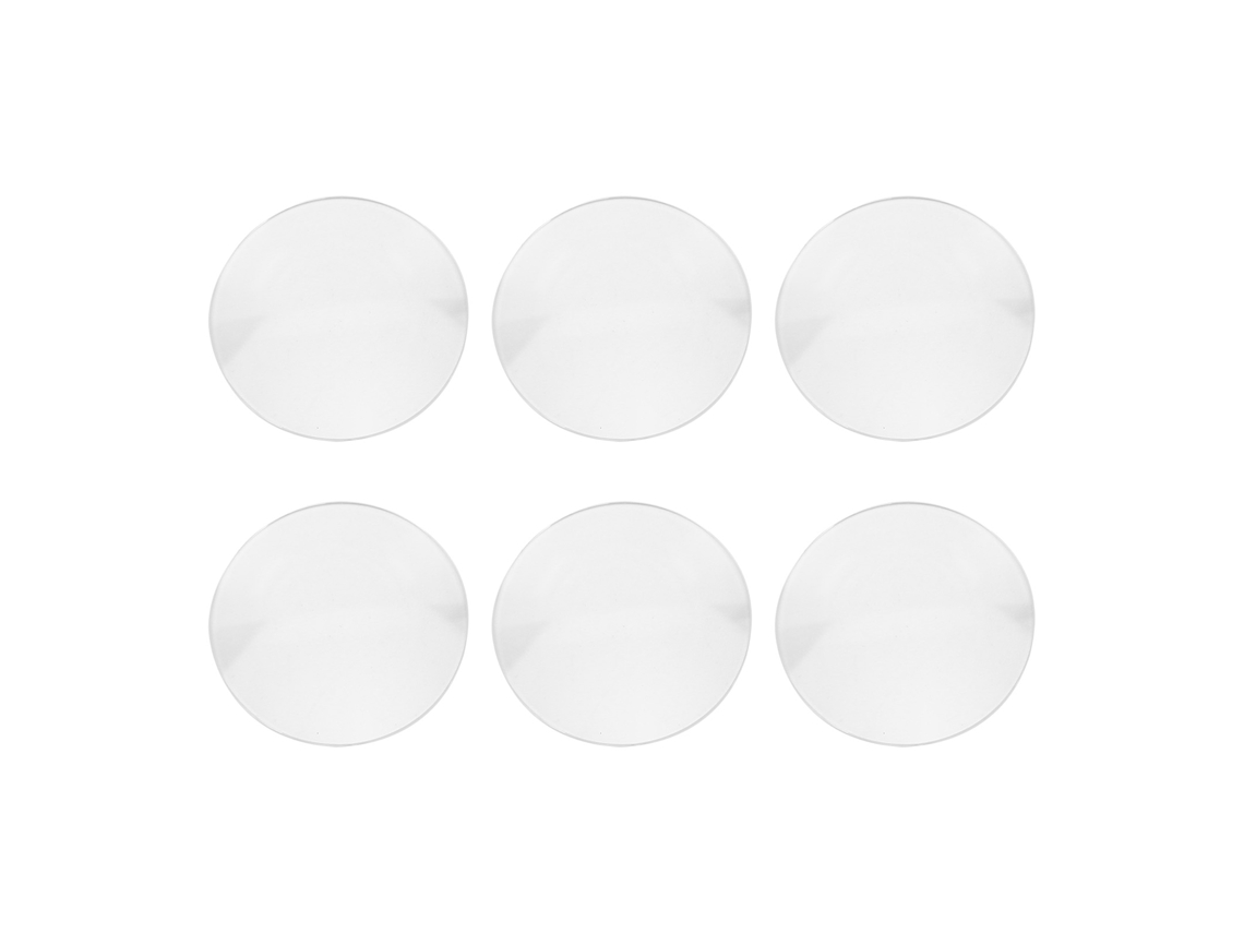 Yuru 6 Peças Vidro de Relógio 22.5mm 25mm Redondo com Arco Único 1.7mm Espessura Acessórios de Relógio