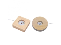 Conjunto de 2 Suportes Madeira para Luminárias Led BRILVIBERA (redondo+ Quadrado)