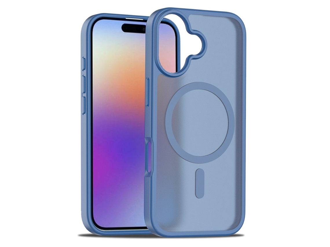 Capa Para Iphone 17 Magsafe Em Acrílico Com Tecnologia Touch - Azul