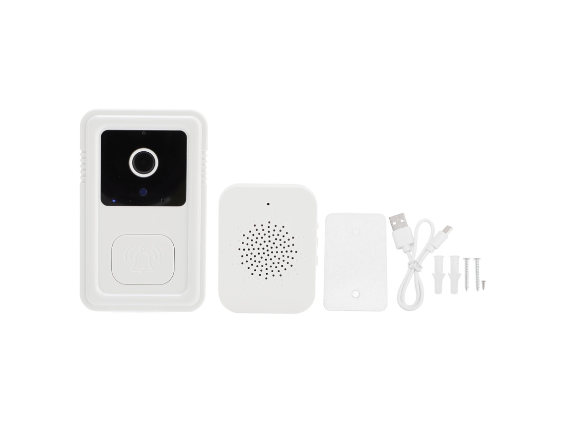 Ai Doorbell Camera Wireless Head To Toe View Intelligent Package Detection 2.4g Wifi Video Doorbell Smart Human Detection White LAXISCREED