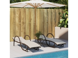 Vidaxl Espreguiçadeiras Com Almofadões 2 Pcs Vime Pe Castanho