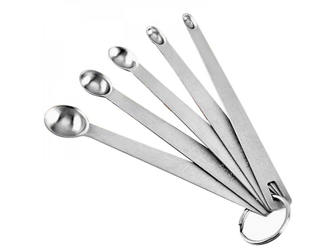 2026 cucharillas Medidor de Inoxidable 5 Piezas, Tazas para Café, Té, Condimentos, Herramientas de Cocina, Tamanhos Vários