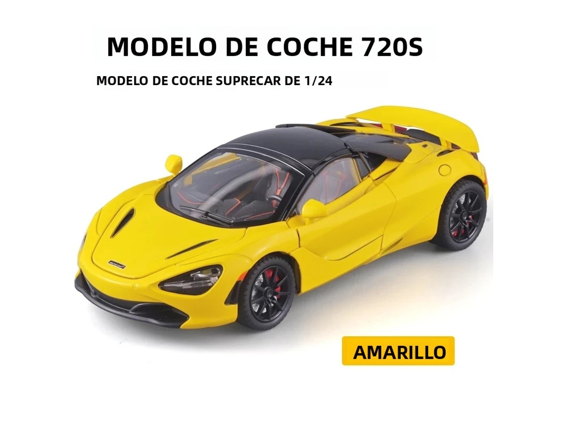Miniatura do Carro Mcl 720s em Escala 1/24, Feita em Liga Metálica com Efeitos de Som e Luz. MDUG (amarelo, 20,5*9,5*5,5cm)