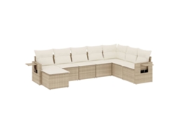 Garden Sofa Set, Garden Sofa Sets Vidaxl Bege Rattan / Vime (n/a)