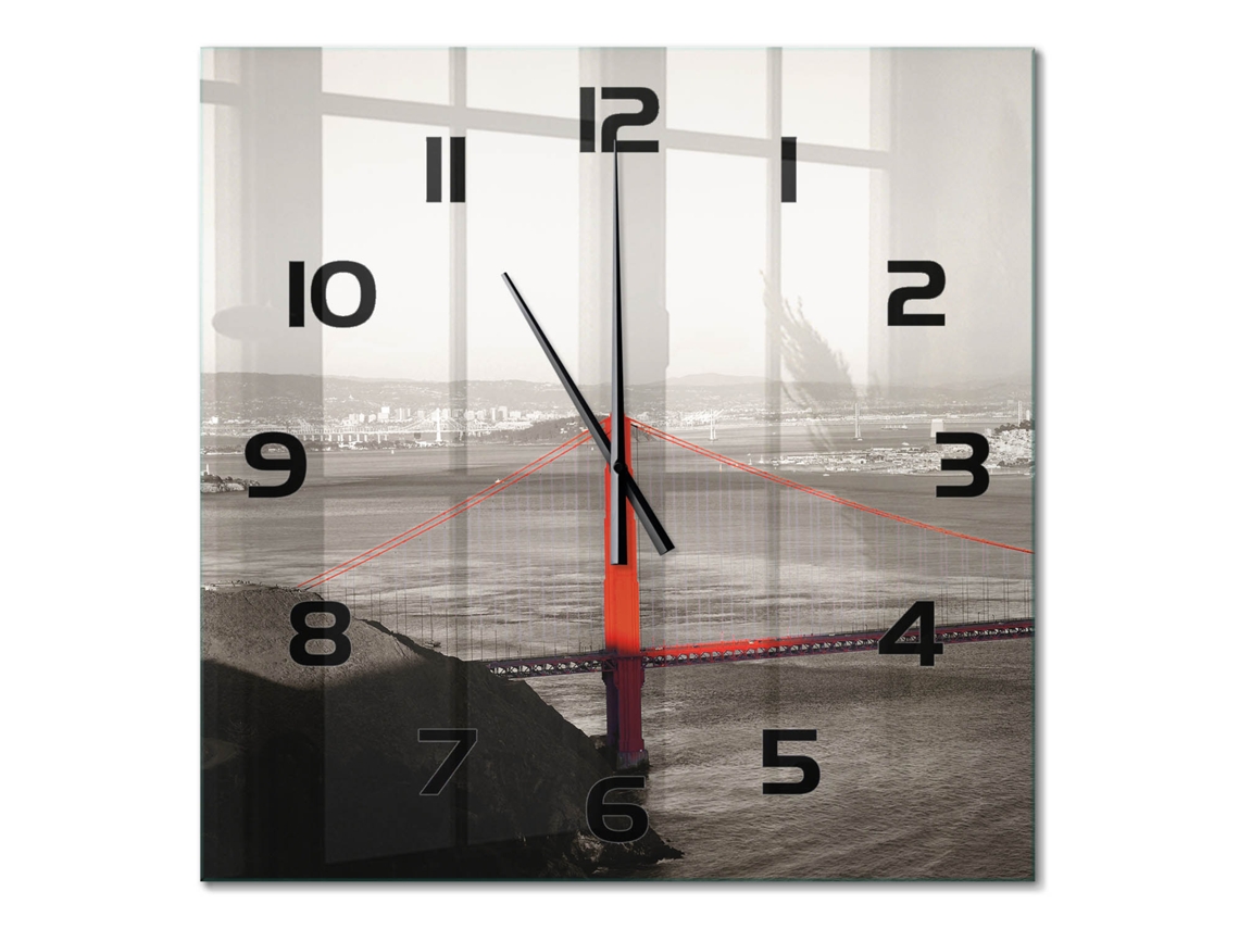 Relógio De Cozinha Vermelho Decorativo Quadrado Espelharte (60x60 Cm)