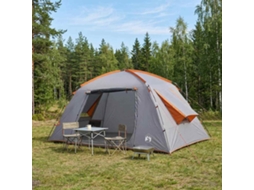 Vidaxl Barraca Cabana Cinza E Laranja 400 X 210 X 180 Cm Poliéster